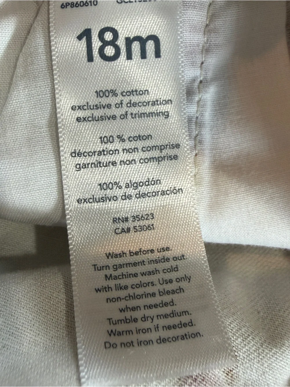 OshKosh B'gosh Cream Floral Overalls for Kids Sz 18M